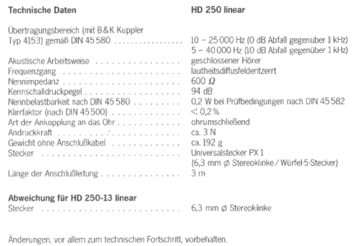 Linear II HD250; Sennheiser (ID = 1088864) Speaker-P