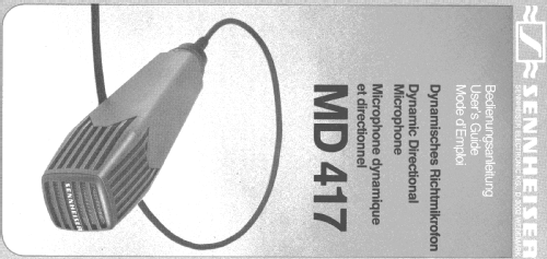 MD417; Sennheiser (ID = 1086727) Microphone/PU