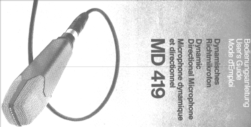 MD419; Sennheiser (ID = 1088053) Microphone/PU