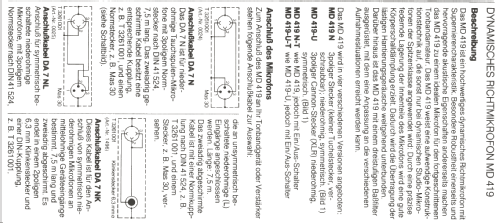 MD419; Sennheiser (ID = 1088057) Microphone/PU