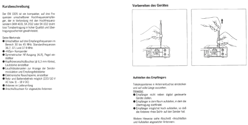 Mikroport Receiver EM1005; Sennheiser (ID = 1088162) Commercial Re