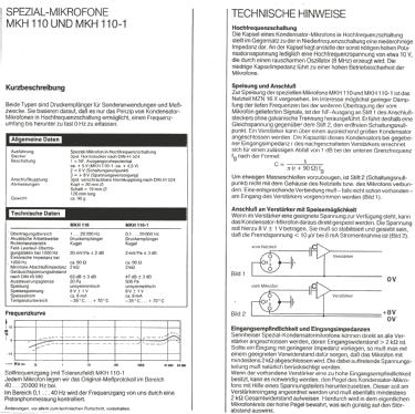 MKH110/1; Sennheiser (ID = 1085552) Microfono/PU