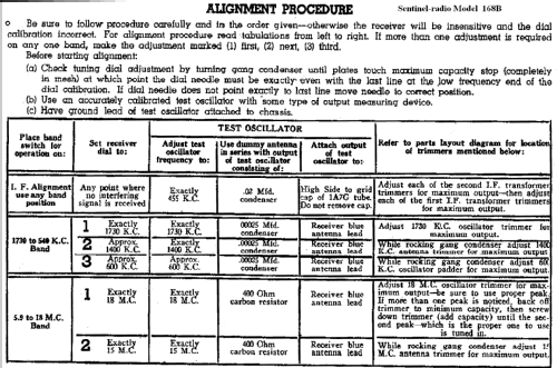 168B ; Sentinel Radio Corp. (ID = 291016) Radio