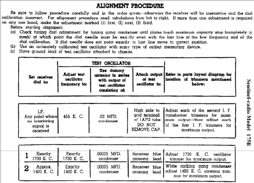 175BT ; Sentinel Radio Corp. (ID = 291013) Radio