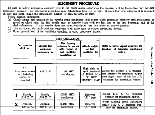 194 UL ; Sentinel Radio Corp. (ID = 290772) Radio