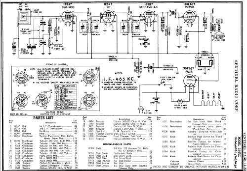 195 UL or ULTA ; Sentinel Radio Corp. (ID = 292008) Radio