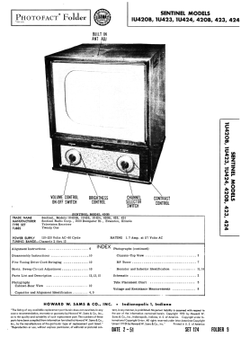 1U420B ; Sentinel Radio Corp. (ID = 2858509) Televisore