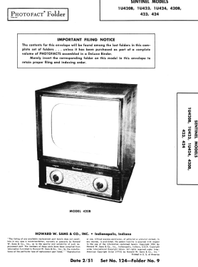 1U424 ; Sentinel Radio Corp. (ID = 2858524) Television