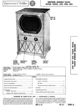 1U425; Sentinel Radio Corp. (ID = 2885910) Television