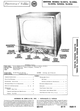 1U447-A; Sentinel Radio Corp. (ID = 3089164) Television