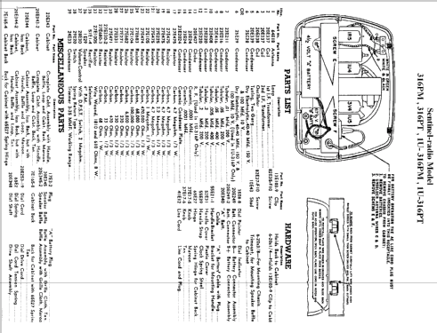 1U-316 PT ; Sentinel Radio Corp. (ID = 293357) Radio