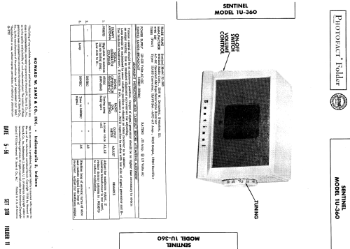 1U-360 ; Sentinel Radio Corp. (ID = 534282) Radio