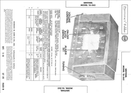 1U-365 ; Sentinel Radio Corp. (ID = 2184417) Radio