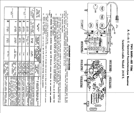 203UL or 203ULT ; Sentinel Radio Corp. (ID = 295763) Radio