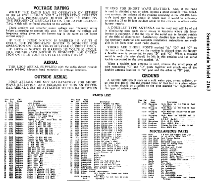 216 J ; Sentinel Radio Corp. (ID = 296042) Radio