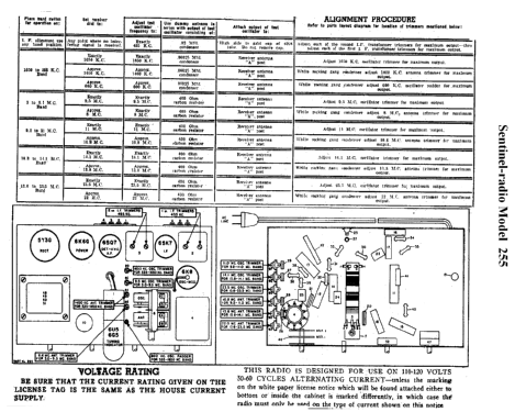 255 ; Sentinel Radio Corp. (ID = 302462) Radio