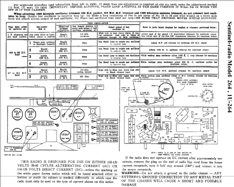 264 ; Sentinel Radio Corp. (ID = 296332) Radio