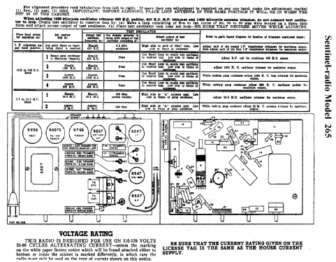 268 ; Sentinel Radio Corp. (ID = 296339) Radio