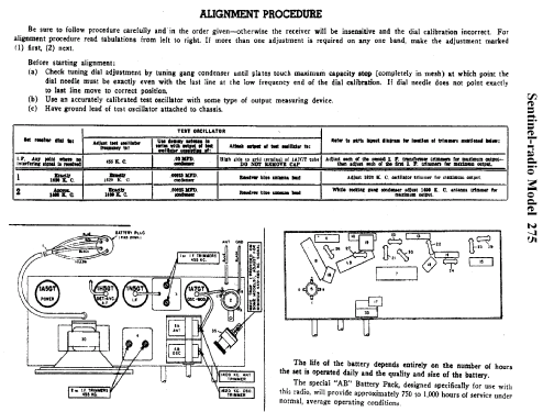 275T Ch= 275; Sentinel Radio Corp. (ID = 302841) Radio
