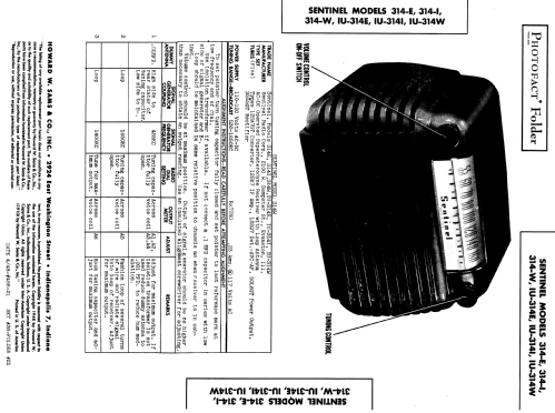 314-I ; Sentinel Radio Corp. (ID = 968262) Radio