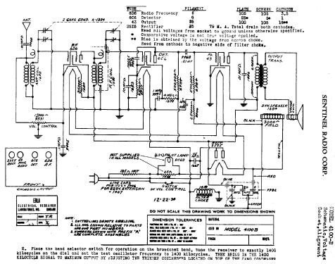 4100B ; Sentinel Radio Corp. (ID = 304293) Radio