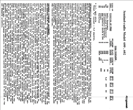 600 ; Sentinel Radio Corp. (ID = 305948) Car Radio