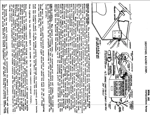 602 ; Sentinel Radio Corp. (ID = 306001) Car Radio