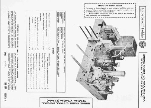 Ch= V72-01AA ; Sentinel Radio Corp. (ID = 2418810) Televisión