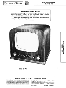 151-C20; Setchell Carlson, (ID = 3009173) Television