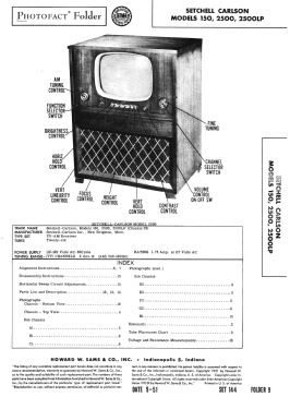 2500 Ch= 25; Setchell Carlson, (ID = 2953921) Television