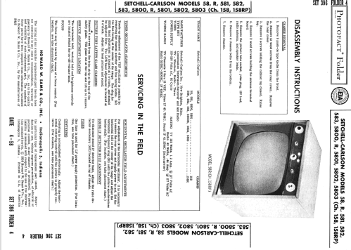 581 Ch= 158; Setchell Carlson, (ID = 2591709) Televisión