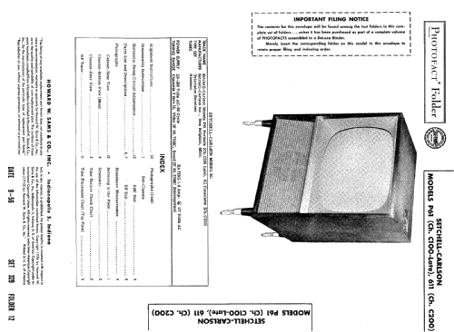 611 Ch= C200; Setchell Carlson, (ID = 501035) Fernseh-E