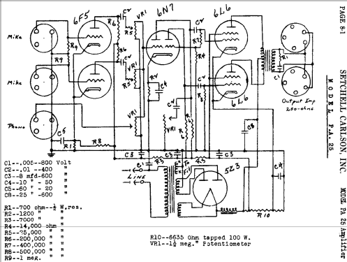 Amplifier PA 25 ; Setchell Carlson, (ID = 448737) Verst/Mix