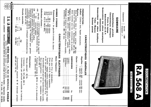 RA568A; Radiola marque (ID = 1836678) Radio