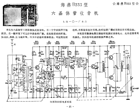 Petrel 海燕 B333; Shanghai 101 上海一 (ID = 814377) Radio