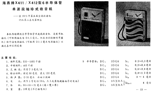 Petrel 海燕 X412; Shanghai 101 上海一 (ID = 807824) Radio