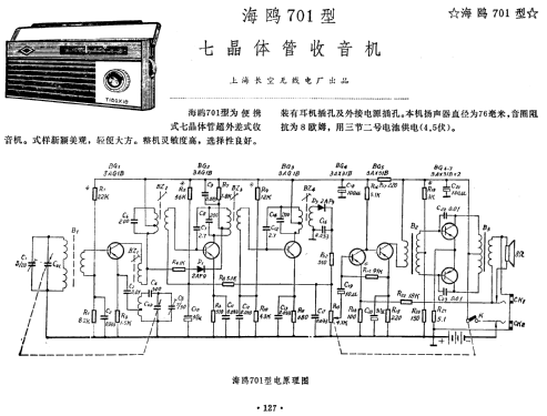 Haiou 海鸥 701; Shanghai 上海长空无... (ID = 814911) Radio