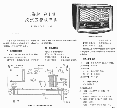 Shanghai 上海 159-1; Shanghai 上海广播器... (ID = 809984) Radio