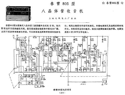 Chunlei 春雷 805; Shanghai No.3 上海无... (ID = 821387) Radio