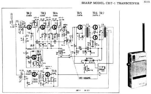 10 Transistor Sprechfunkgerät CBT-1D; Sharp; Osaka (ID = 1684919) Citizen