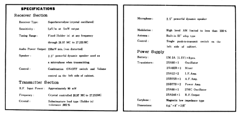 10 Transistor Sprechfunkgerät CBT-1D; Sharp; Osaka (ID = 2427476) Citizen