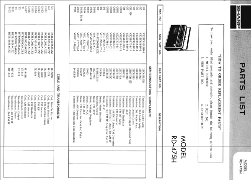 2 Band Radio Cassette RD-475H; Sharp; Osaka (ID = 1260485) Radio