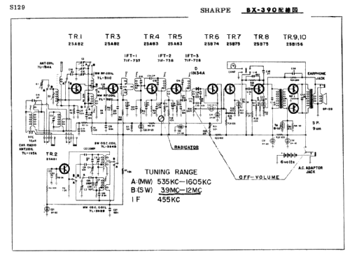 2 Band Transistor 10 BX-390; Sharp; Osaka (ID = 1684766) Radio