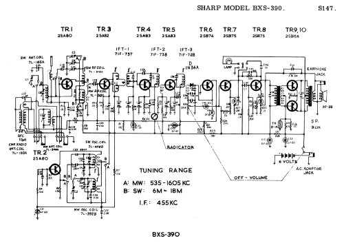 2-Band Transistor 10 BXS-390; Sharp; Osaka (ID = 1934535) Radio