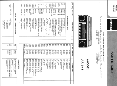 Auto Radio AR-943; Sharp; Osaka (ID = 1270906) Car Radio