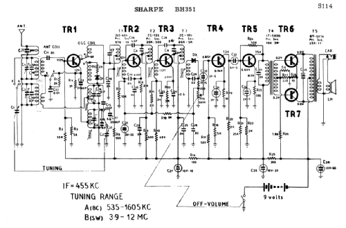 Rocket Transistor 7 'Tranket' BH-351; Sharp; Osaka (ID = 1684757) Radio