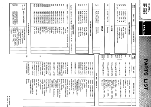 BP-102A; Sharp; Osaka (ID = 410881) Radio
