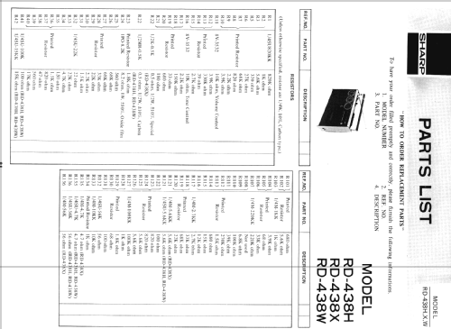 FM/AM Radio Cassette RD-438W; Sharp; Osaka (ID = 1254495) Radio