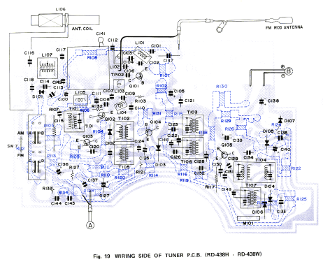 FM/AM Radio Cassette RD-438W; Sharp; Osaka (ID = 1254502) Radio