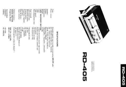 Radio Recorder RDX-405; Sharp; Osaka (ID = 1244714) Radio